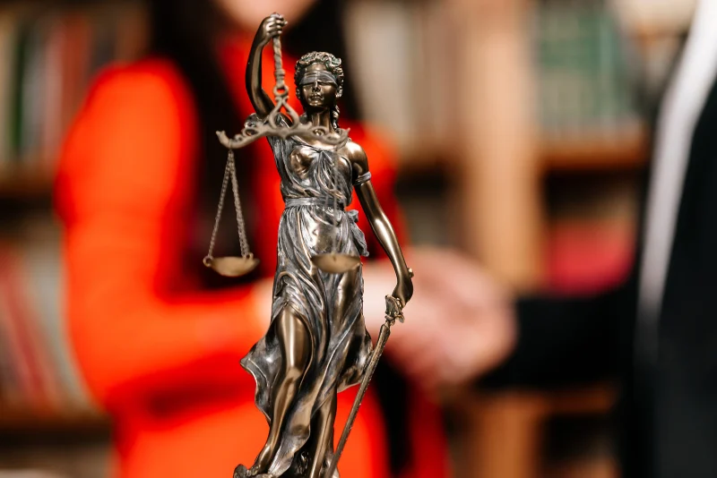 A Bronze Lady Justice statue is a classic symbol of the legal system, featuring a blindfold for impartiality.