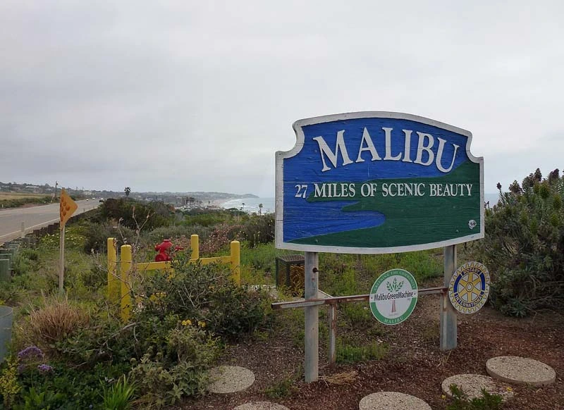 Scenic view of Malibu, California.