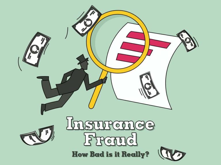 An illustration highlighting insurance fraud and its investigation.