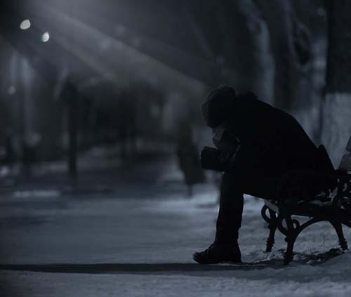 This image represents the concepts such as loneliness, grief, or seasonal depression.