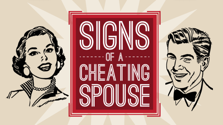 Guide highlighting common signs of a cheating spouse and potential infidelity.